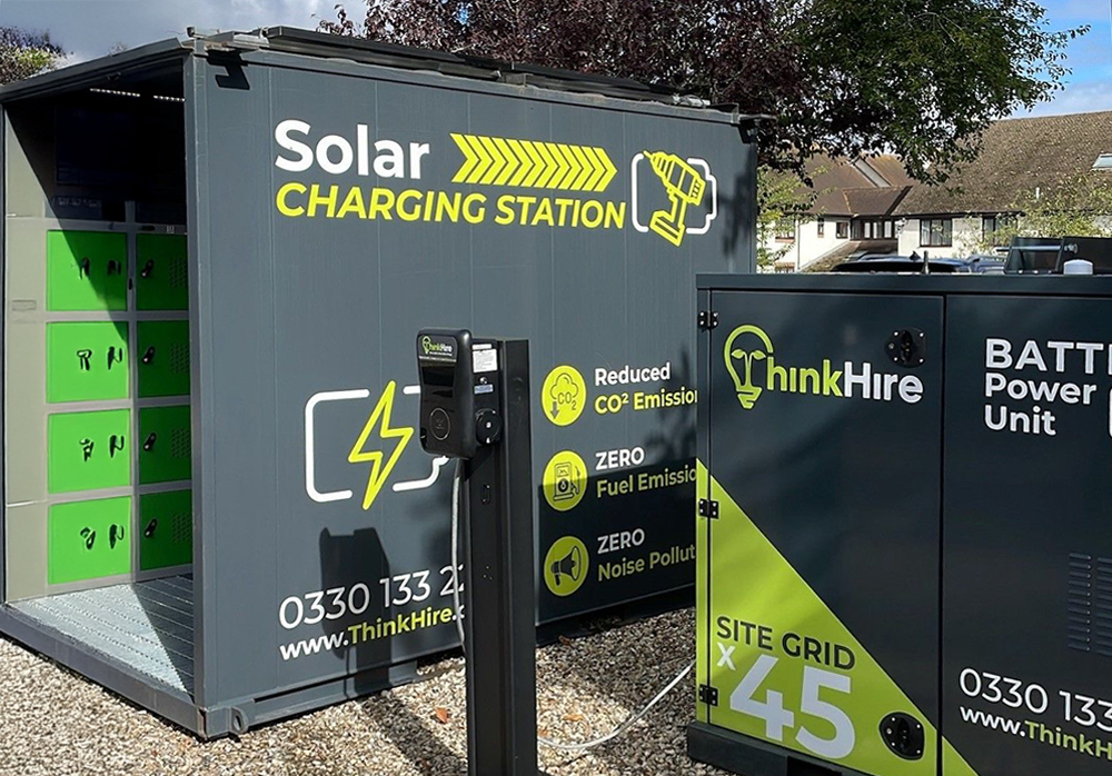 Think Hire solar charging station